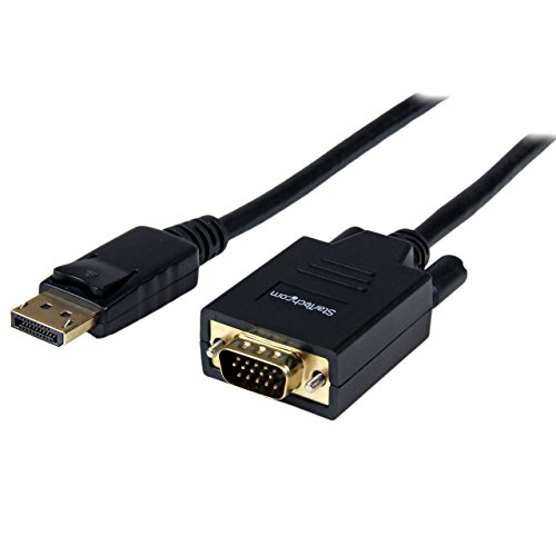 StarTech.com 6ft DisplayPort to VGA Cable  1920x1200 - M/M  DP to VGA Adapter Cable for Your Computer Monitor or Display (DP2VGAMM6)