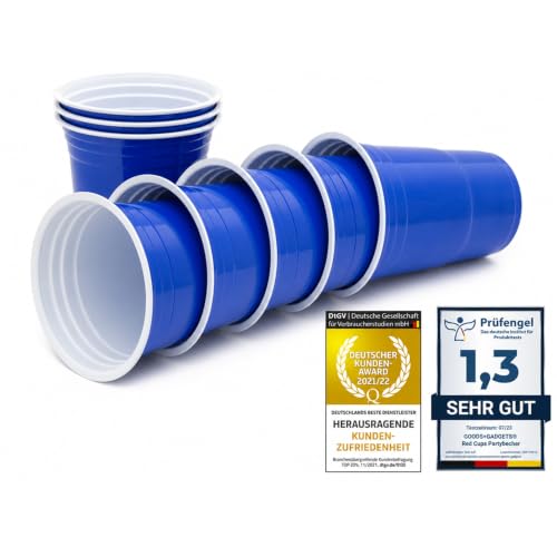GOODS+GADGETS 50 Mehrweg-Becher 473 ml; Wiederverwendbare Getränkebecher Trinkbecher für Getränke (16 oz) (50 Stück)