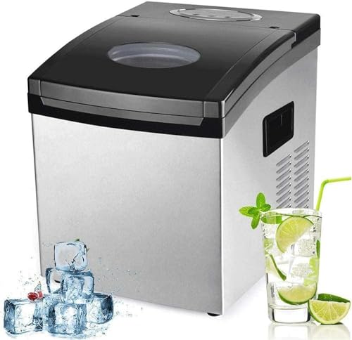 Fabricadora de hielo portátil con control LED y 2 tamaños de cubos miniatura 1