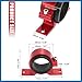 A ABSOPRO Car Oil Fuel Gas Pump Mounting Bracket 46mm Single Clamp Cradle Aluminum Alloy Red Item Replacement
