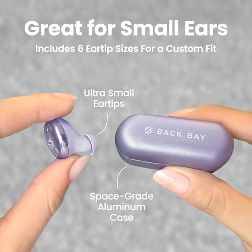 Again Bay Audio Tempo 30 Wi-fi Earbuds for Small Ears - Award-Profitable Sound, Sweatproof Bluetooth Earbuds, Comfy Ear Buds for Girls, Purple Earphones Small Ear Canals, Lengthy Battery Headphones - Image 3