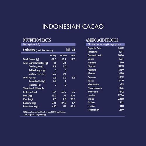 Image of Cosmix Fermented Yeast Protein Powder | 24g Protein | Pure Single-Source Plant Protein | Made In-House | Smooth, Crazy tasty & Gut-Friendly | Indonesian Cacao, 38g Sachet