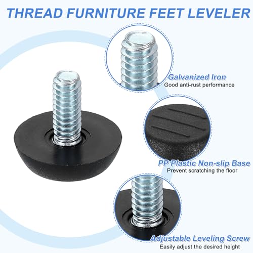 Patas de mesa de nivelación ajustables de 23 x 15 mm para mobiliario 4
