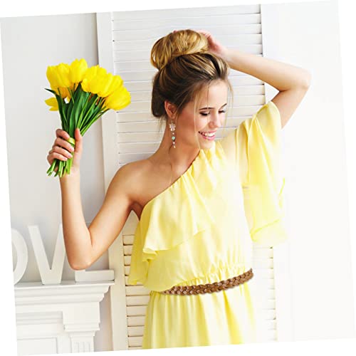 BESPORTBLE 1Pc Brown Weaving Waist Belt for Women Vintage Style Fashion Accessory with Needle Buckle for Dresses and Trousers for Students and Daily Wear4