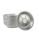 Waytiffer 50 Pack 9 Inch Round Aluminum Foil Pie Pans,Pie Tins Disposable,Aluminum Foil Pie,Heavy-duty, Pie...