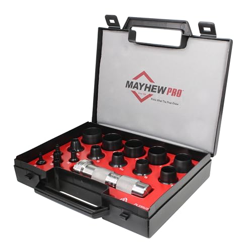 Image of Mayhew Tools 66000 Hollow Punch, 16-Piece Set, Black