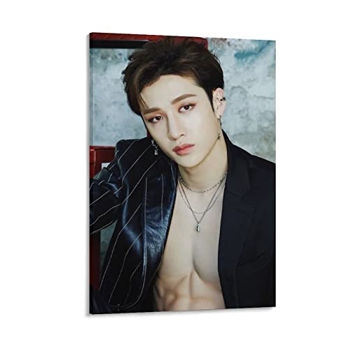 Tableaux sur toile Randagio Bambini poster mural de Bang Christopher idole Kpop 30x50cm