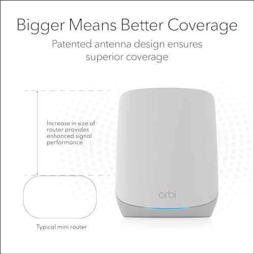 Image of NETGEAR Orbi Whole Home Tri-Band WiFi 6 Mesh Network System (RBK753P) - Router with 2 Satellite Extenders - Security Features - Coverage up to 7,500 sq. ft., 75 Devices - AX5200 (Up to 5.2Gbps)