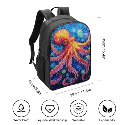 Mochila pequeña para niñas con pulpo 3D que alegra sus días de preescolar 2