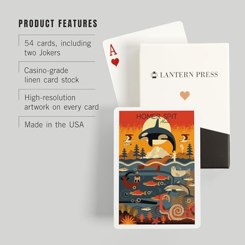 Lantern Press Homer Spit Alaska Naipes Poker 52 Cartas miniatura 3