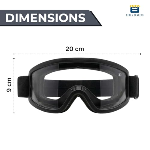 Image of Premium Adult Motocross Dirt Bike Racing, Cycling Goggles - Transparent Lens, Adjustable Strap with Extra Back Padding for Comfort