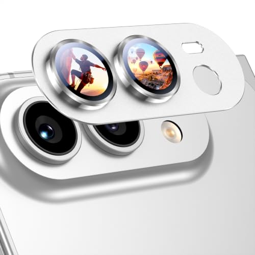 Uyiton for iPhone Duo Camera Lens Protector, Metal Frame Glass Cover - image 1