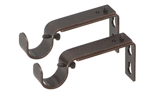 Ivilon Adjustable Brackets for Curtain Rods - for 7/8 or 1 Inch Rods
