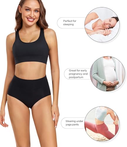 Image of wirarpa Women's Cotton Briefs (Pack of 5) (AF-2104F6-5XL 3black, 1blue, 1purple-5p 5XL)