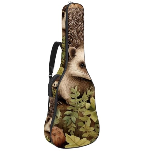 Étui guitare coloré motif hérisson pour transporter votre musique partout