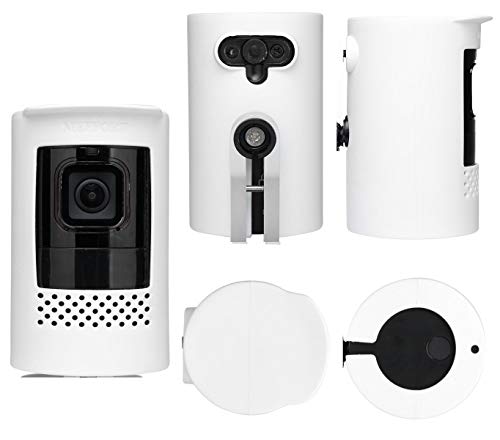 Silicone Skin Case Cover for Ring Stick Up Camera (2nd Gen) - White (2 Pack)