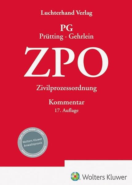 ZPO Kommentar: Zivilprozessordnung – Kommentar