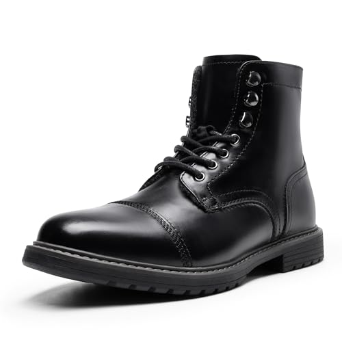 Bruno Marc Men's Motorcycle Boots Oxford Dress Boot
