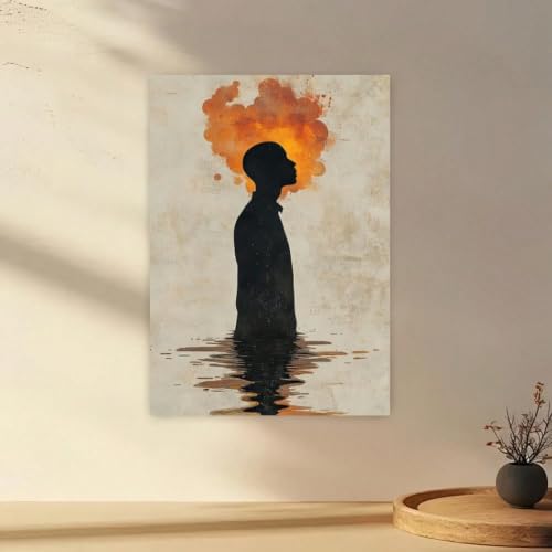 Póster impreso en lienzo de 50x70cm con diseño de nube de humo para pintura de salón 3