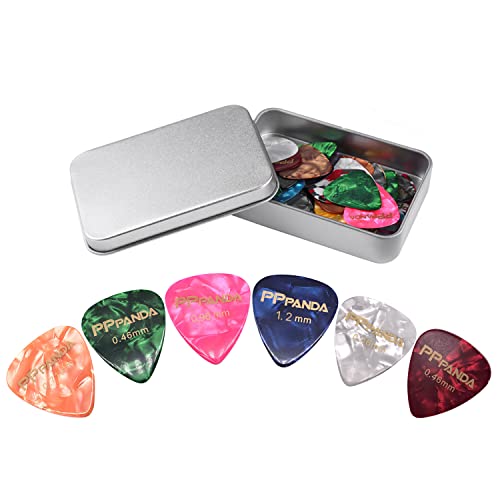 Guitar Picks 32pcs, PPpanda Guitar Plectrums For Your Electric, Acoustic, or Bass Guitar 0.46 0.71 0.96 1.2mm