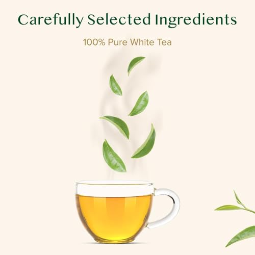 Image of VAHDAM, Imperial Himalayan White Tea Bags (15 Count) Low Caffeine, Non GMO, Gluten Free | Handpicked Harvest From High Elevation Estates | Individually Wrapped Pyramid Tea Bags | Direct from Source