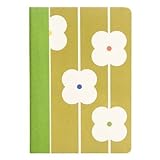 1 X Flower Abacus A6 Composition Notebook Brown and Green by Orla Kiely
