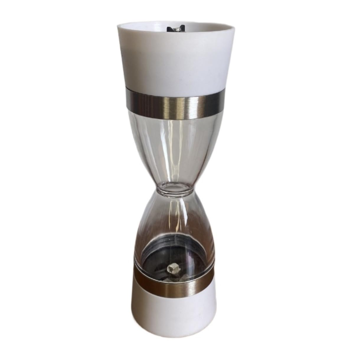 Molinillo Café Oficina Molinillo Manual de sal y pimienta, molinillo grano café Rotor cerámica ajustable acero inoxidable Vintage Moledor de Cafe(White)