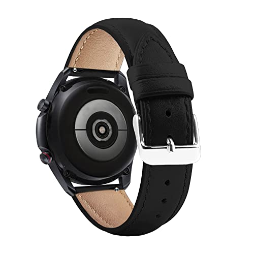 Image of ACM Watch Strap Leather Belt 20mm Compatible with Noise Noisefit Nova Smartwatch Casual Classic Band Black