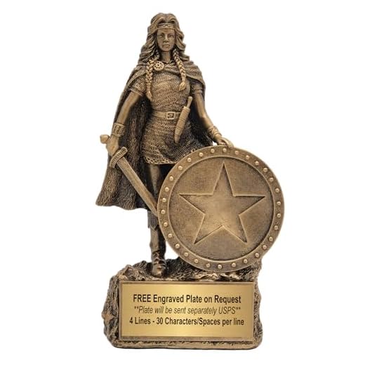 Decade Awards Female Champion Trophy - Engraved Woman Warrior Award - Celebrate Her Strength, Triumphs, and Unstoppable Spirit - Custom Engraved Plate on Request (6.75 Inch Tall)