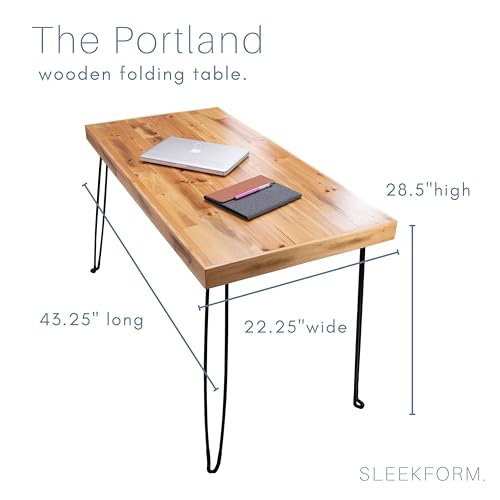 Sleekform SF-SWT-M1 Portable Folding Desk - Wood Foldable Table thumb #2
