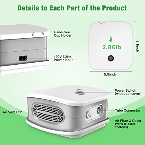 Buydif 222 Portable Nebulizer, Nebulizer Machine thumb #2