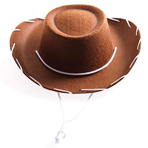Sombrero de vaca rojo, 1 accesorio para las vacaciones, decoraciones, gorras de béisbol, abrigo vaquero para hombre (marrón, talla única)