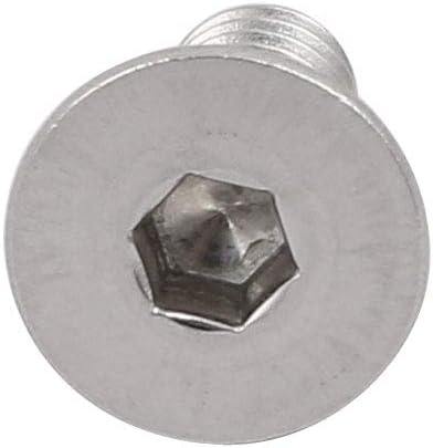 Sourcingmap 1/4-20 x 5/8" 304 Stainless Steel Flat Head Hex Socket Cap Screw 25pcs, Silver - Image 4