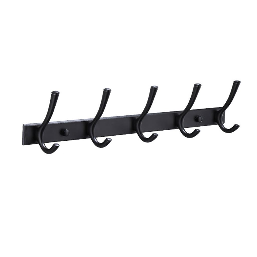 ZHOUXIAO Vintage Metal Coat Rack Wall Mounted with Hooks, Antique Heavy Duty Coat Hook Rail, Hat Robe and Towel Hooks Rack for Bathroom, Entryway, Mudroom 7hook