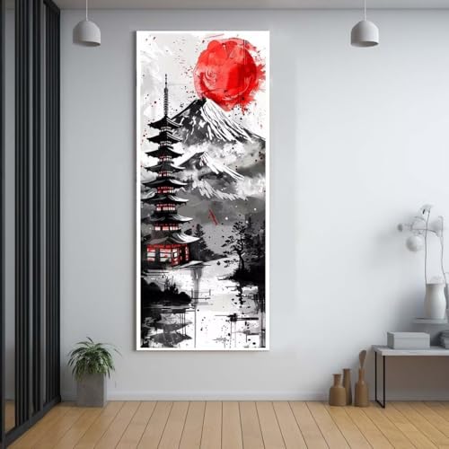 Broderie peinture diamant japonaise : Évadez-vous avec ce Coucher de soleil 80x220cm