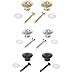 ZUXOCY 1 Pair Mushroom for Head Electric Guitar Strap Buttons Locks with Mounting Screw