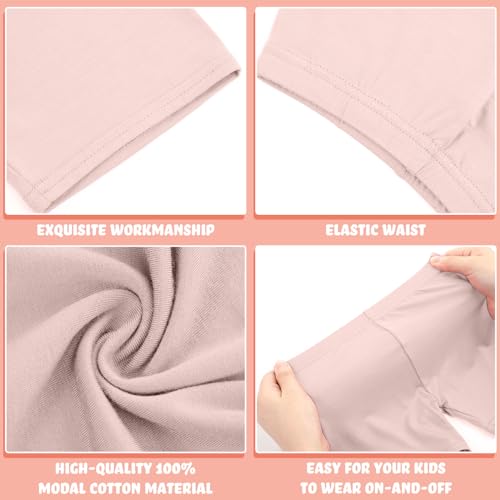 Image of Boyiee 8 Pack Girl Toddler Bike Cartwheel Shorts | Biker Under Dress Shorts, Kid Dance Clothes, Soft Stretchy Leggings for Gymnastics, Sports, Yoga, Cycling, Multicolor