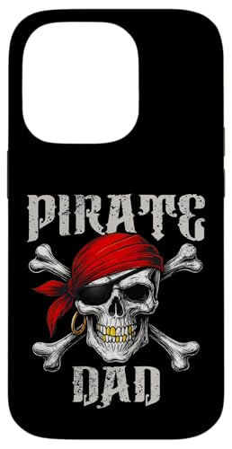 Pirate Dad Jolly Roger フラッグ&スカル クロスボーン ハロウィン スマホケース iPhone 14 Pro 用