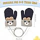 Becellen Fäustlinge Baby, Warme Weiche Kleinkind Strickhandschuhe mit Schlüsselband Niedliche Cartoon-Musterdesign Fäustlinge Baby Doppelt Winter Handschuhe für 0-3 Jahre Jungen Mädchen