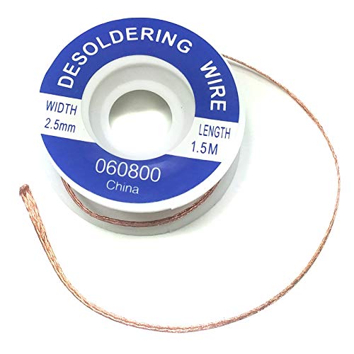 Desoldering Wick for Solder Removal, 2.5mm Width, 5' Length - EX ELECTRONIX Express