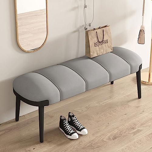 Banco de zapatos moderno con cojín y almacenamiento, zapatero de entrada para el hogar, estable y ahorra espacio, 30 x 60 cm