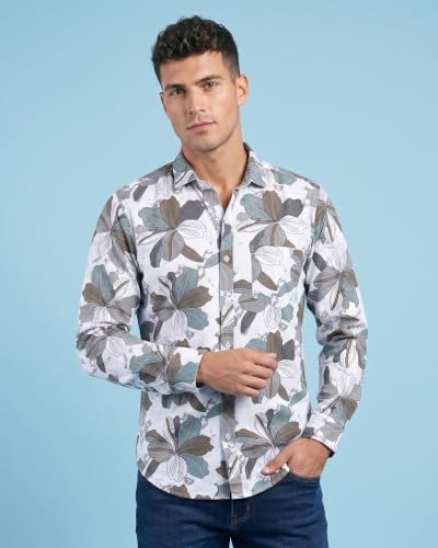 Image of UNM Men's Floral Print Casual Shirt