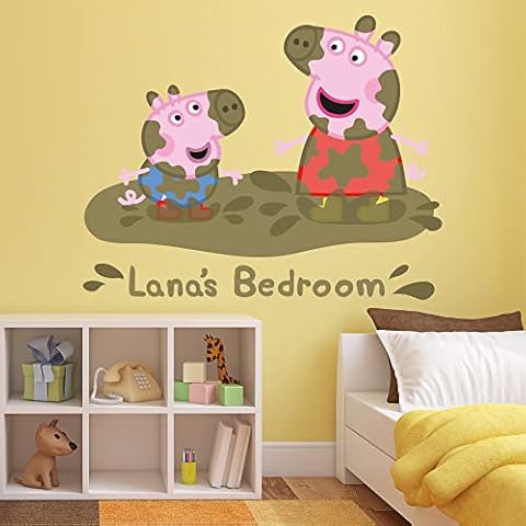 Peppa Pig and George Muddy Puddle Wall Decal Cover
