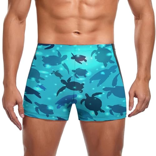 Maillot de bain slip pour homme à motif tortue idéal pour la natation
