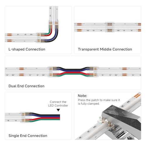 Tira LED RGB COB 32.8FT IP66 Kit con Driver y Fuente miniatura 6