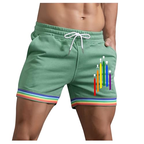 RUMAOZIA Bañador para hombre, pantalones cortos de natación para hombre, verano, multicolor, graffiti, arco iris, bolsillos, ropa de baño suelta, pantalones de deporte, pantalones de correr