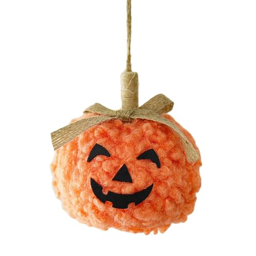Itkcozcg Colgante de calabaza de Halloween, tela flocada, perfecto para decoración de residencia, jardín, celebración, todas las edades, decoración del hogar de Halloween