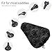 FOSKERV Fashion Bicyle Cushion Cover, Waterproof Non Slip Adjustable Bike Seat Cover for All Bicyles, Universal Bicycle Saddle Protector, Black Labrador Dog Art