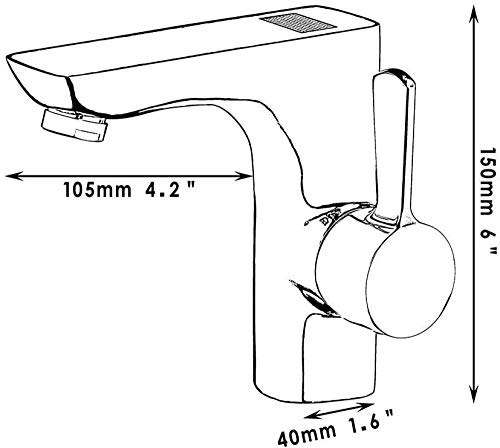 Mitigeur cascade salle de bain haut de gamme à affichage numérique autonome - 6