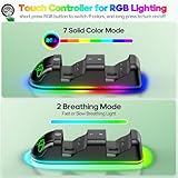 Controller Charger Station with 2x4800mWh Rechargeable Battery Packs Compatible with Xbox One/Elite/Series X|S, Controller Charging Dock, XB Gaming Accessories with 9 RGB Modes and 4 Battery Covers - Image 3
